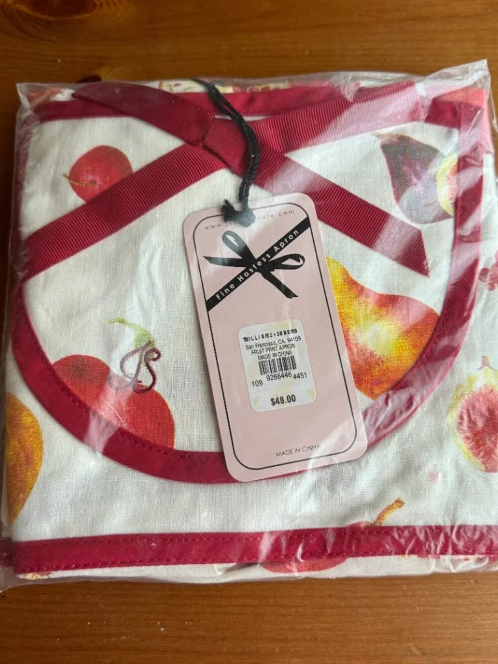 NWT Williams Sonoma Vintage Print Jessie Steele Botanical Print Apron